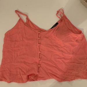 FOREVER 21 pink button down tank top